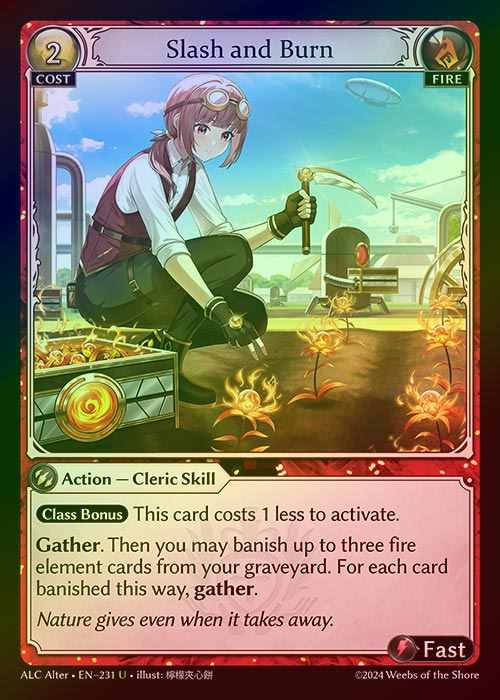 【FOIL】[Fire] Slash and Burn [AL-ALC231-U]