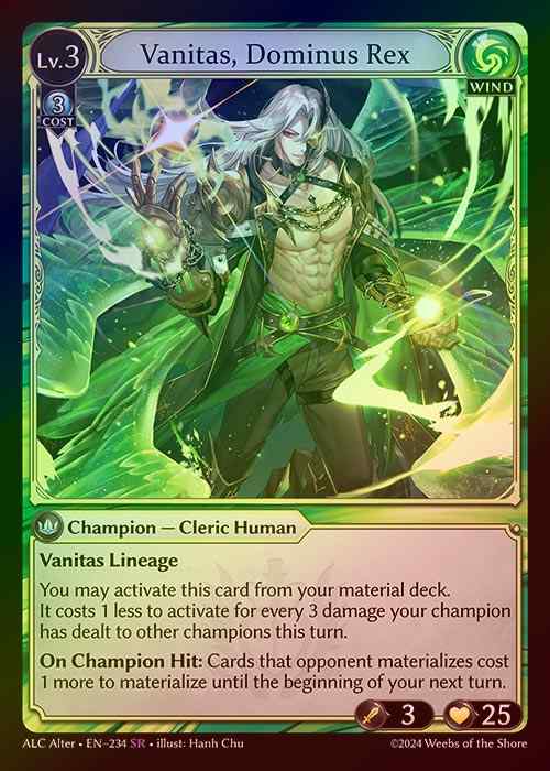 【FOIL】[Wind] Vanitas, Dominus Rex [AL-ALC234-SR]