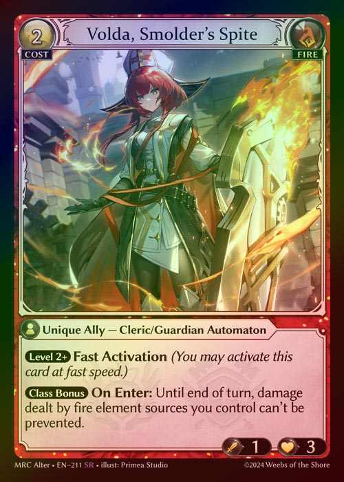【FOIL】[Fire] Volda, Smolder's Spite [AL-MRC-211-SR]
