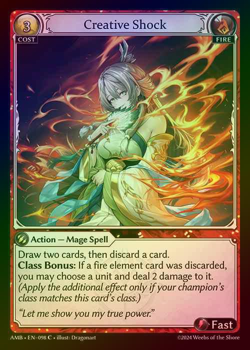 【FOIL】[Fire] Creative Shock [AMB098-C]