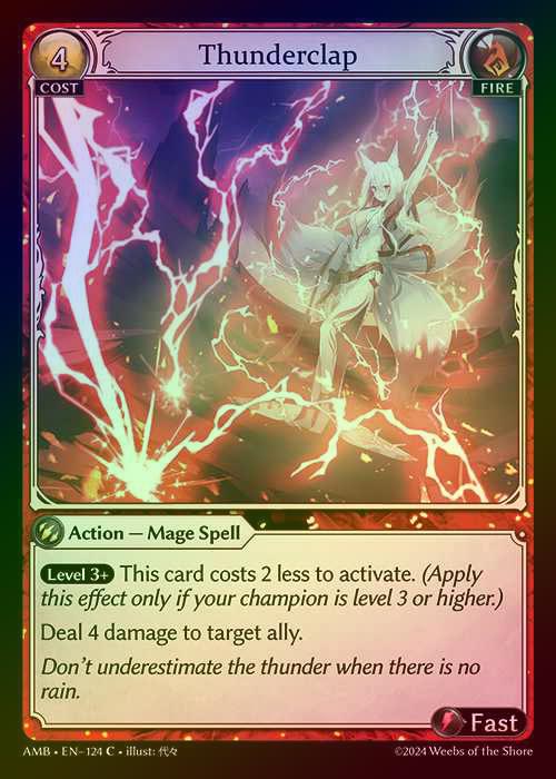 【FOIL】[Fire] Thunderclap [AMB124-C]