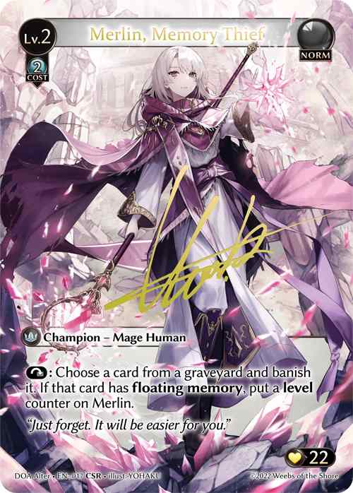 【クーポン使用不可】【CSR】[Norm] Merlin, Memory Thief [AL-DOA017-CSR] Collector Super Rare