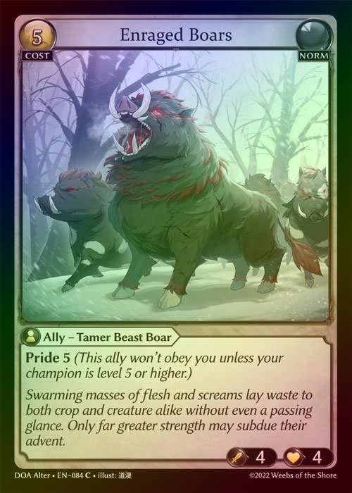 【FOIL】[Norm] Enraged Boars [AL-DOA084-C]