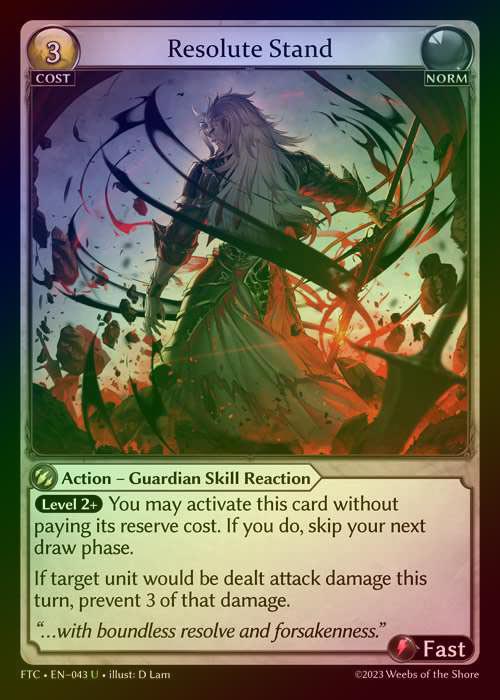 【FOIL】[Norm] Resolute Stand [FTC043-U]
