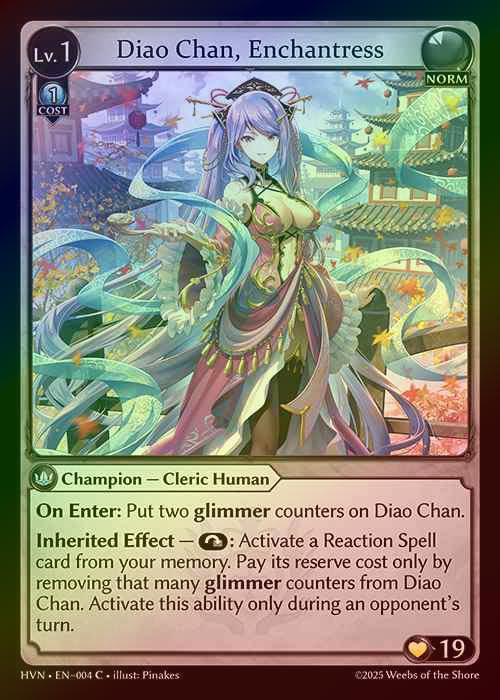 【FOIL】[Norm] Diao Chan, Enchantress [HVN004-C]