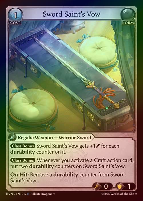 【FOIL】[Norm] Sword Saint's Vow [HVN017-R]
