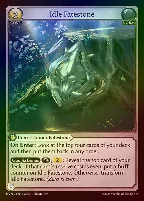 【FOIL】[Norm] Idle Fatestone / Bolstered Boar [HVN052-SR]