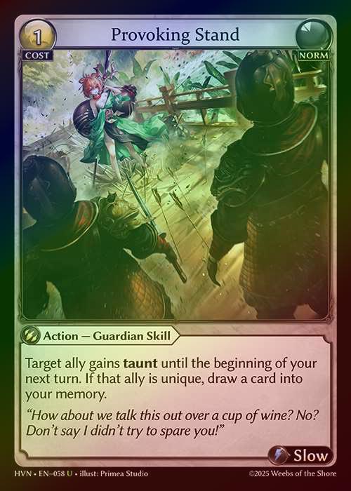 【FOIL】[Norm] Provoking Stand [HVN058-U]