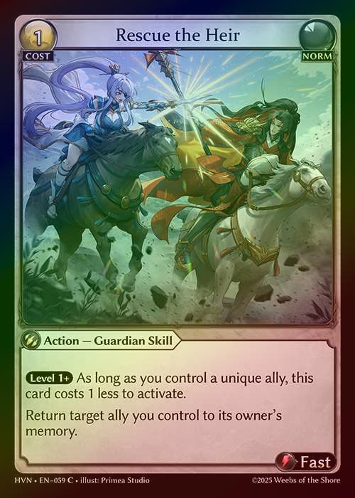 【FOIL】[Norm] Rescue the Heir [HVN059-C]