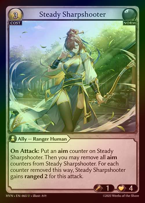 【FOIL】[Norm] Steady Sharpshooter [HVN065-U]