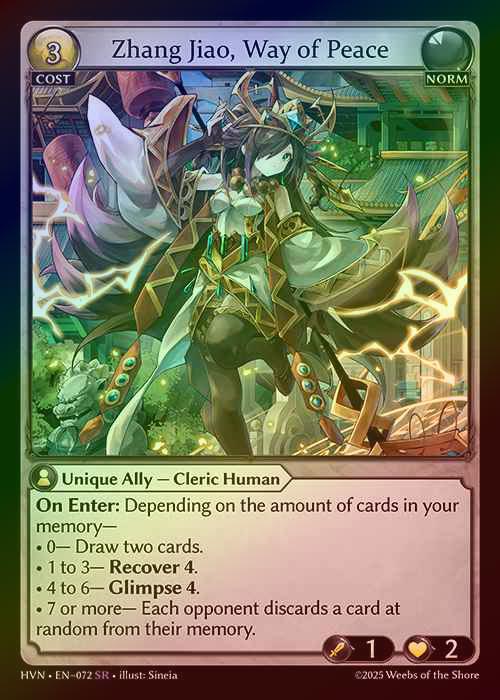 【FOIL】[Norm] Zhang Jiao, Way of Peace [HVN072-SR]