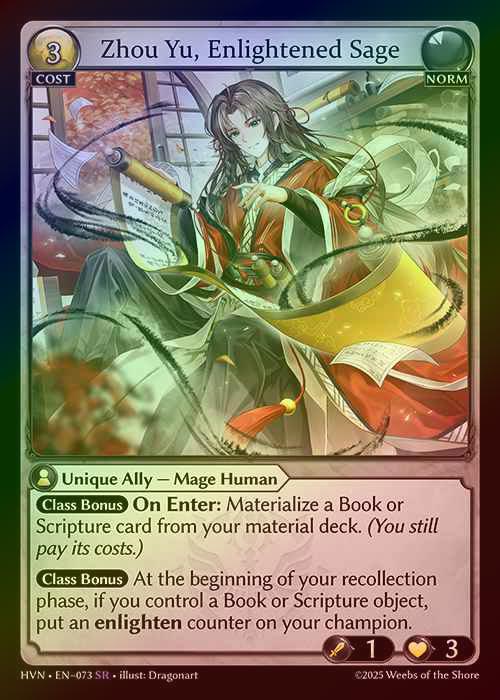 【FOIL】[Norm] Zhou Yu, Enlightened Sage [HVN073-SR]