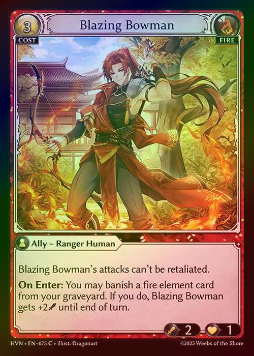 【FOIL】[Fire] Blazing Bowman [HVN075-C]