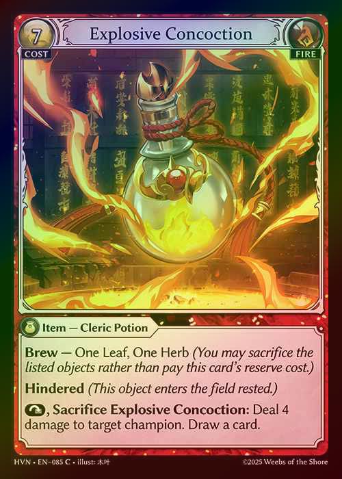 【FOIL】[Fire] Explosive Concoction [HVN085-C]