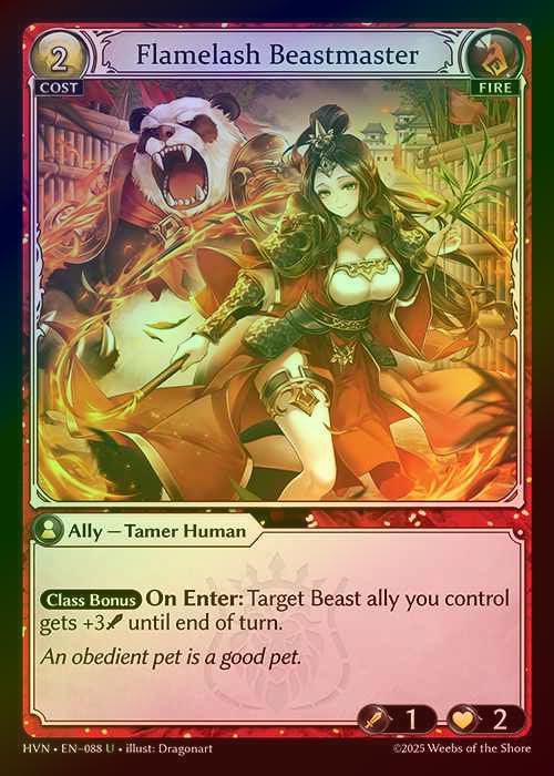 【FOIL】[Fire] Flamelash Beastmaster [HVN088-U]