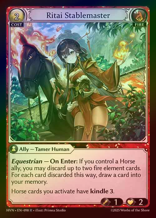 【FOIL】[Fire] Ritai Stablemaster [HVN098-R]