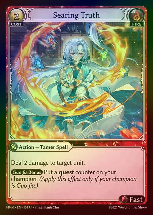 【FOIL】[Fire] Searing Truth [HVN101-U]
