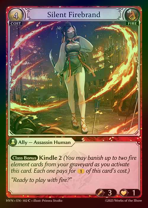 【FOIL】[Fire] Silent Firebrand [HVN102-C]