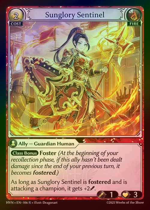 【FOIL】[Fire] Sunglory Sentinel [HVN106-R]