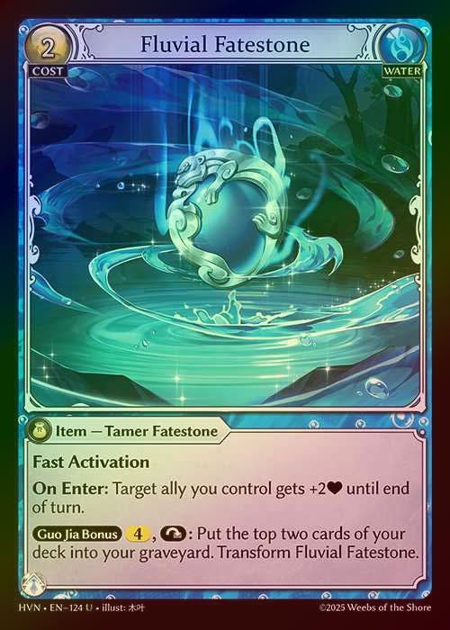 【FOIL】[Water] Fluvial Fatestone / Mocking Otter [HVN124-U]