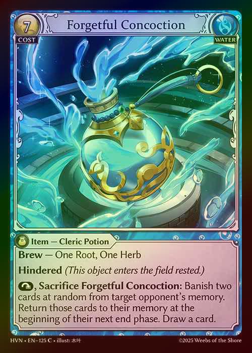 【FOIL】[Water] Forgetful Concoction [HVN125-C]