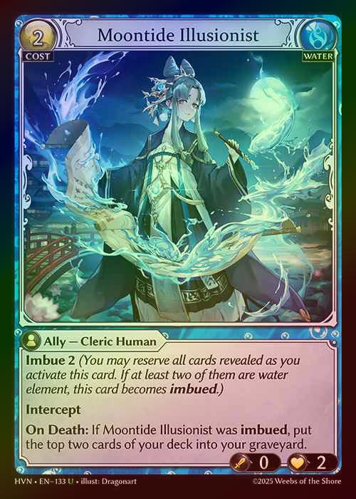 【FOIL】[Water] Moontide Illusionist [HVN133-U]