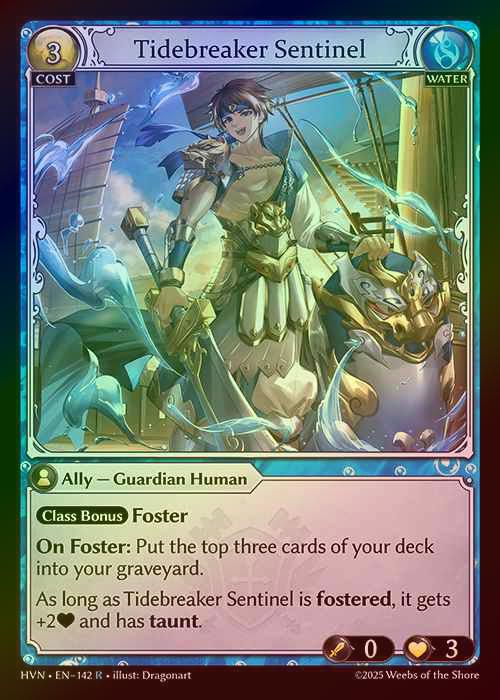 【FOIL】[Water] Tidebreaker Sentinel [HVN142-R]
