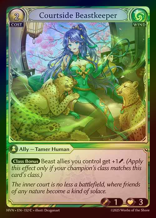【FOIL】[Wind] Courtside Beastkeeper [HVN152-C]