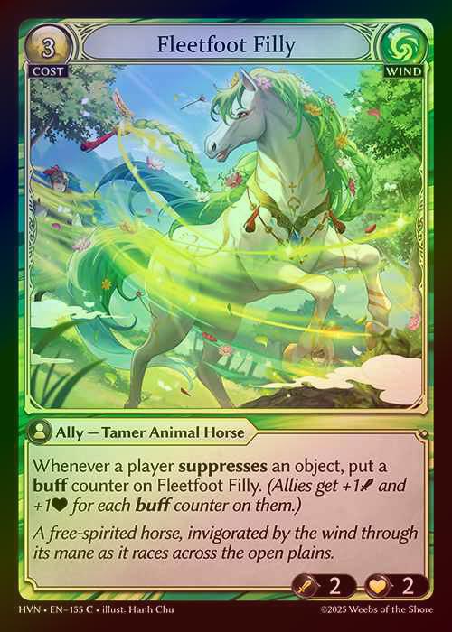 【FOIL】[Wind] Fleetfoot Filly [HVN155-C]