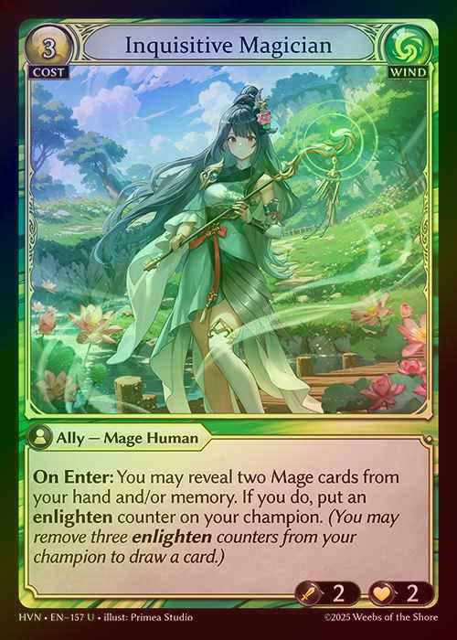 【FOIL】[Wind] Inquisitive Magician [HVN157-U]