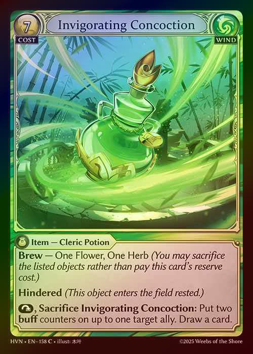【FOIL】[Wind] Invigorating Concoction [HVN158-C]