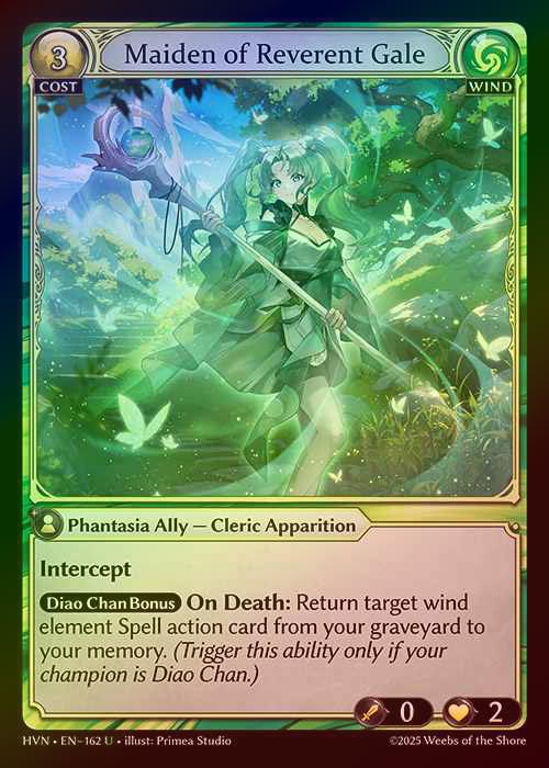 【FOIL】[Wind] Maiden of Reverent Gale [HVN162-U]