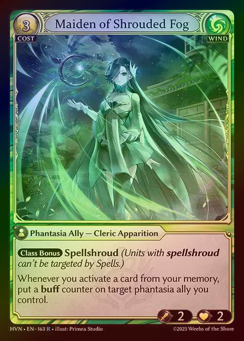 【FOIL】[Wind] Maiden of Shrouded Fog [HVN163-R]