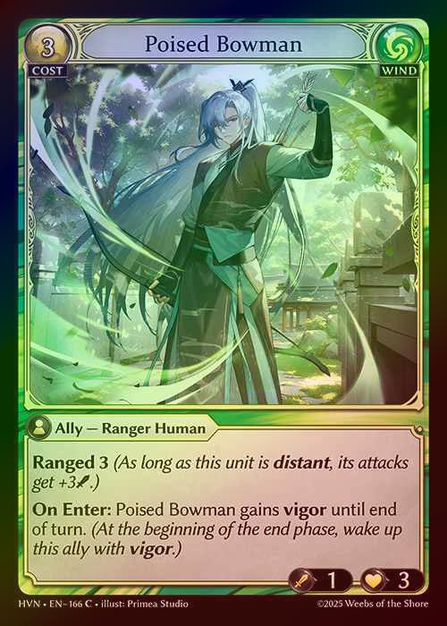 【FOIL】[Wind] Poised Bowman [HVN166-C]
