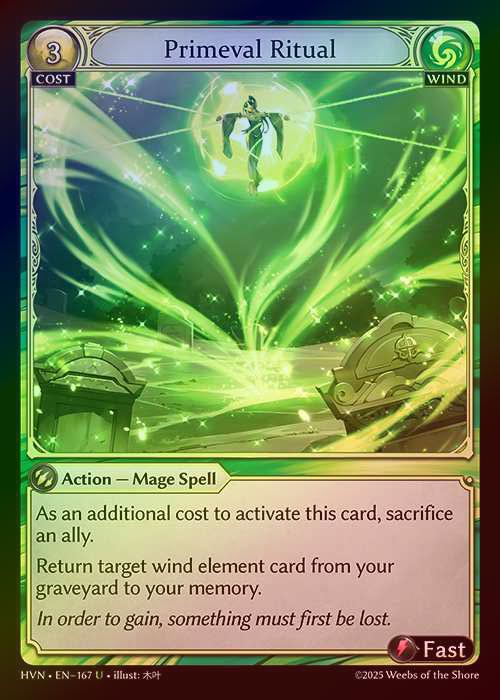 【FOIL】[Wind] Primeval Ritual [HVN167-U]