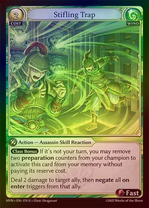 【FOIL】[Wind] Stifling Trap [HVN174-R]