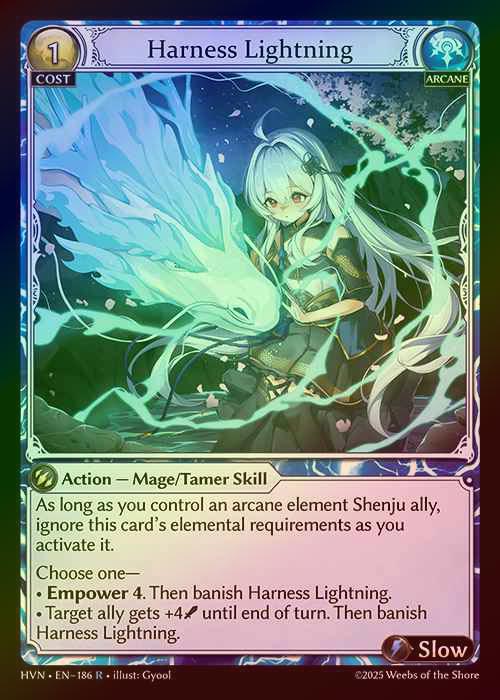 【FOIL】[Arcane] Harness Lightning [HVN186-R]