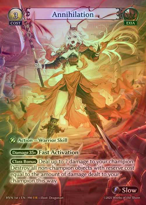 【FOIL】[Exia] Annihilation [HVN190-UR]