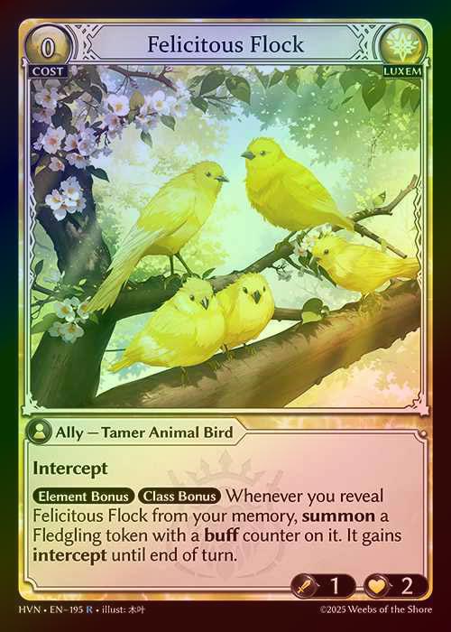 【FOIL】[Luxem] Felicitous Flock [HVN195-R]