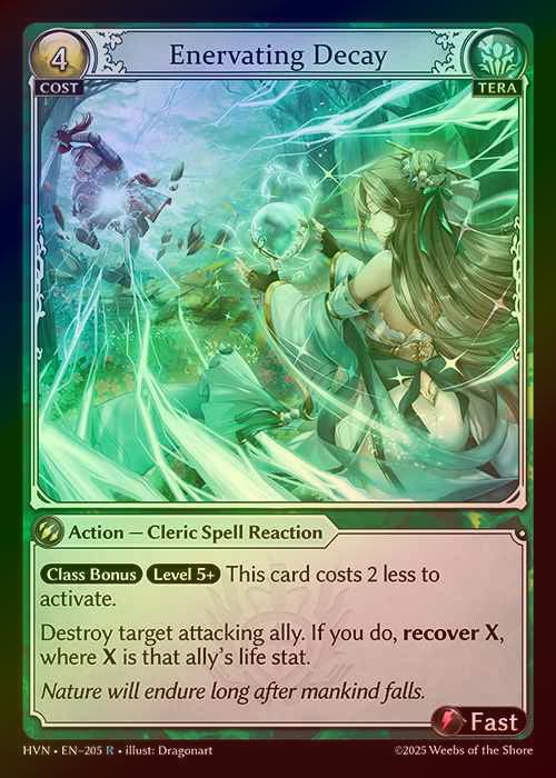 【FOIL】[Tera] Enervating Decay [HVN205-R]