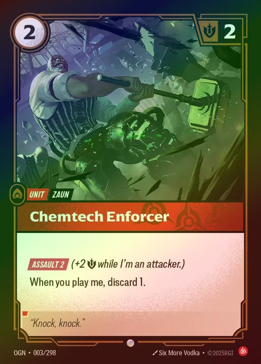 【FOIL】[Fury] Chemtech Enforcer [OGN-003-C]