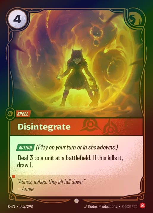 【FOIL】[Fury] Disintegrate [OGN-005-C]