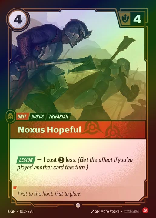 【FOIL】[Fury] Noxus Hopeful [OGN-012-C]