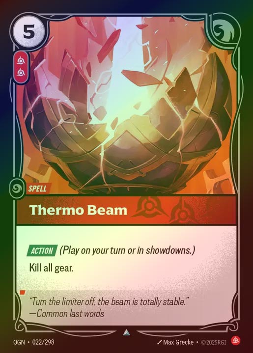 【FOIL】[Fury] Thermo Beam [OGN-022-U]