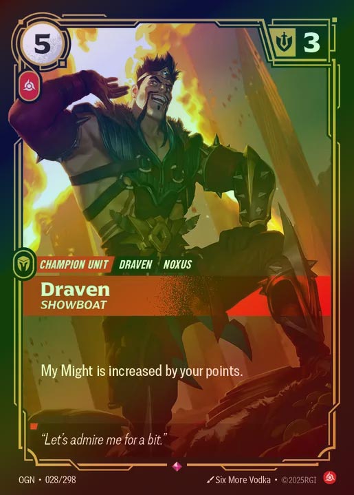 【FOIL】[Fury] Draven, Showboat [OGN-028-R]