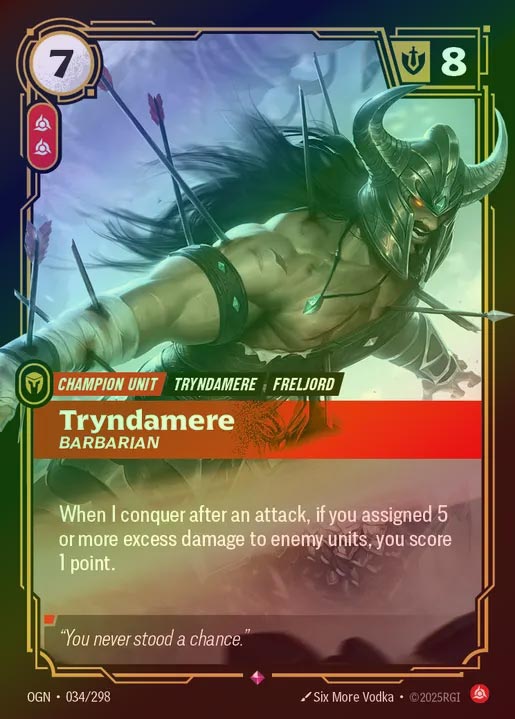 【FOIL】[Fury] Tryndamere, Barbarian [OGN-034-R]