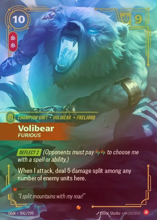 【FOIL】[Fury] Volibear, Furious [OGN-041-E]
