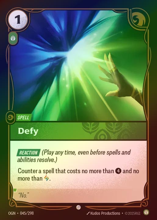 【FOIL】[Calm] Defy [OGN-045-C]