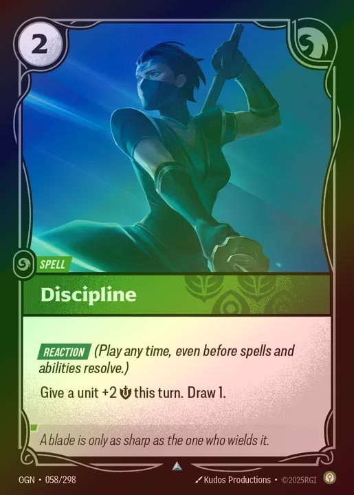【FOIL】[Calm] Discipline [OGN-058-U]