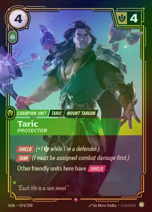 【FOIL】[Calm] Taric, Protector [OGN-074-R]